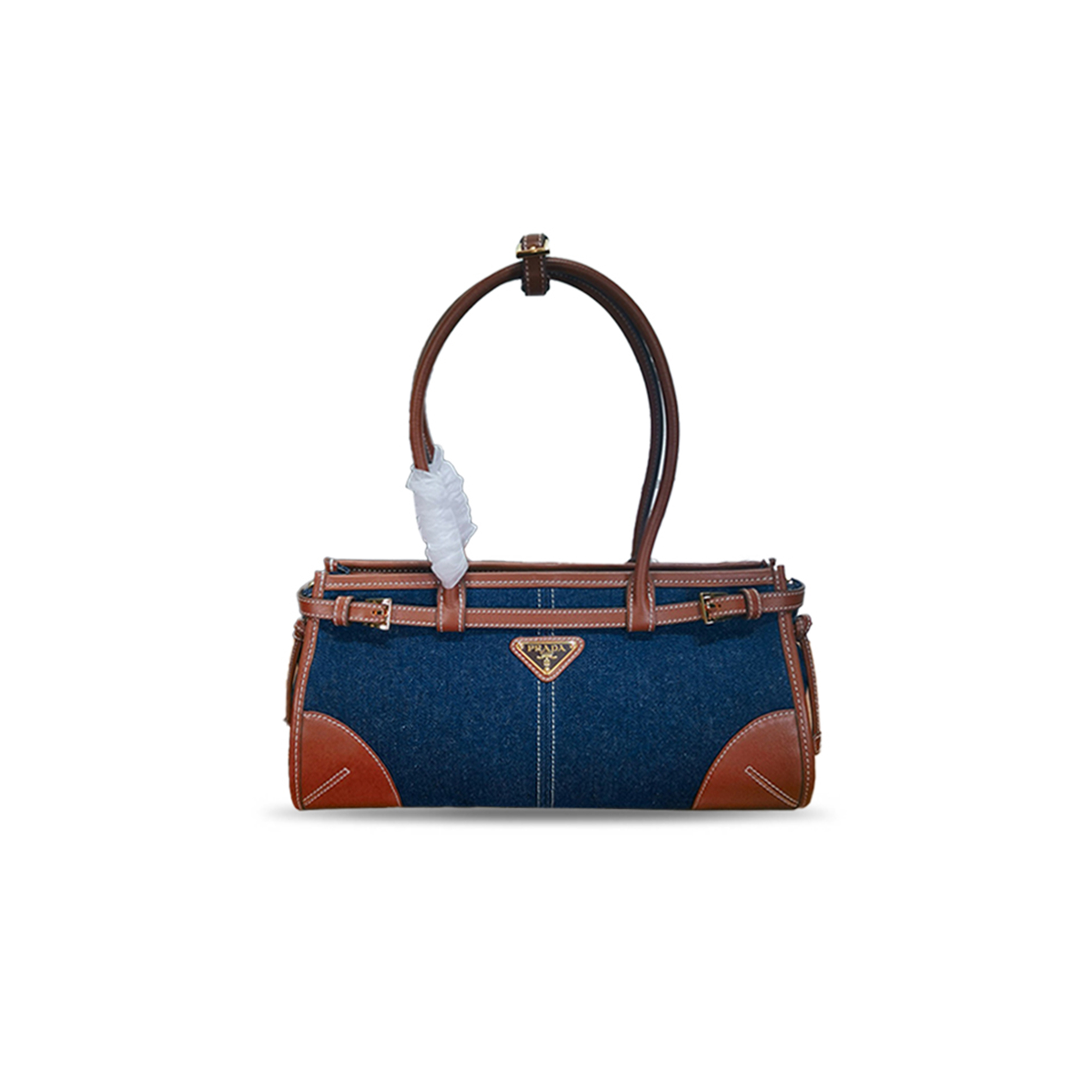 PRADA BONNIE DENIM SHOULDER BAG 1BA426 01 (32*15*12cm) 